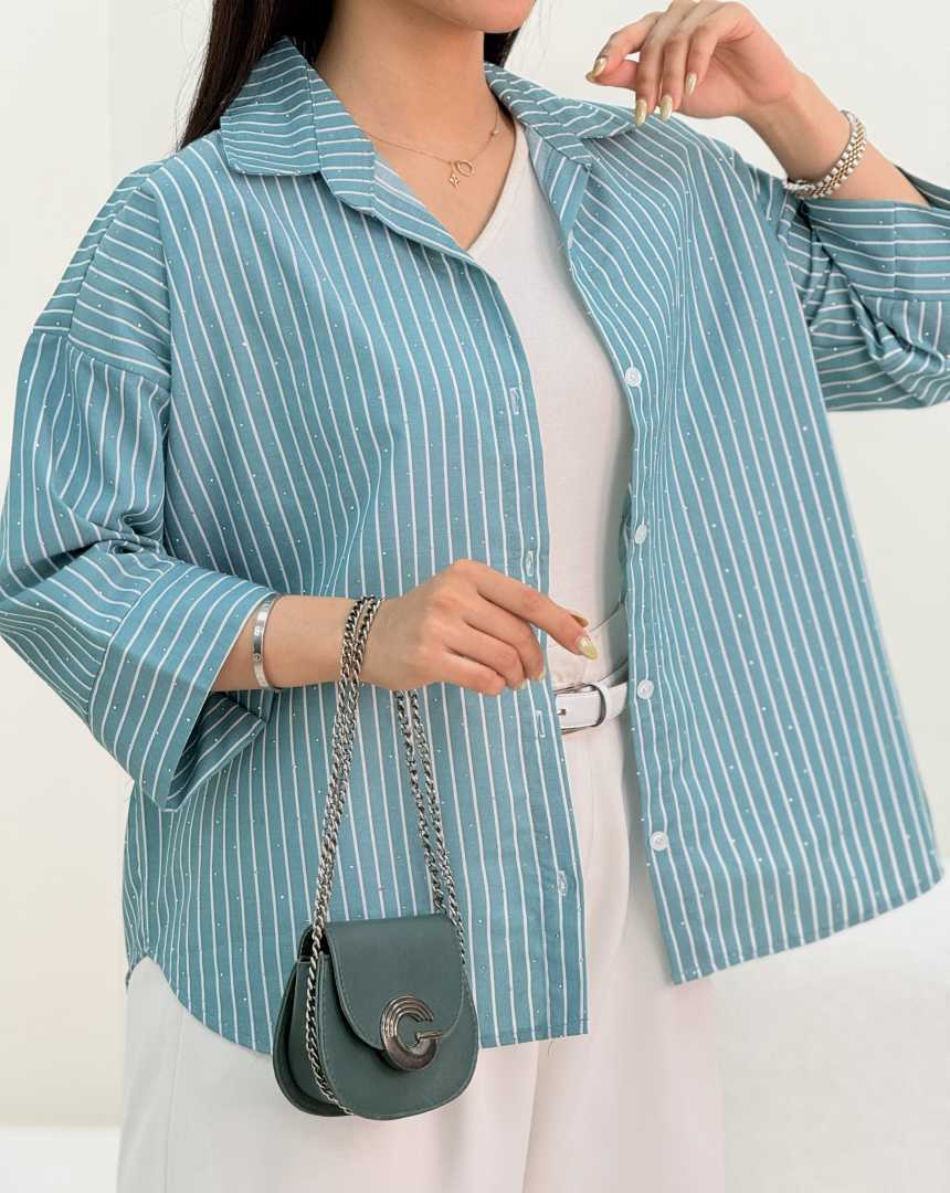شومیز نگینی راه راه(119)کد:7139
