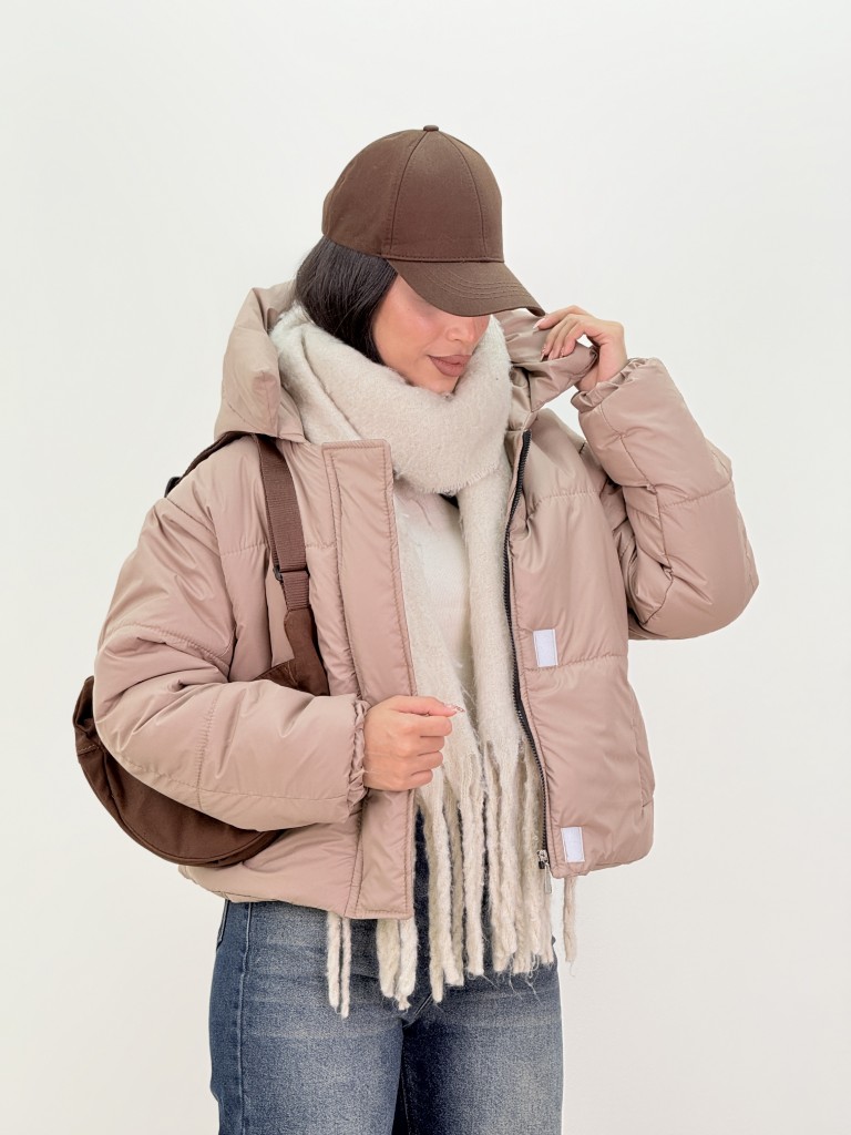 کاپشن کلاهدار چسبی(2)کد:8324