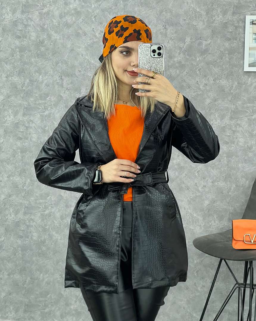 کاپشن چرم سنگی(4)کد1786