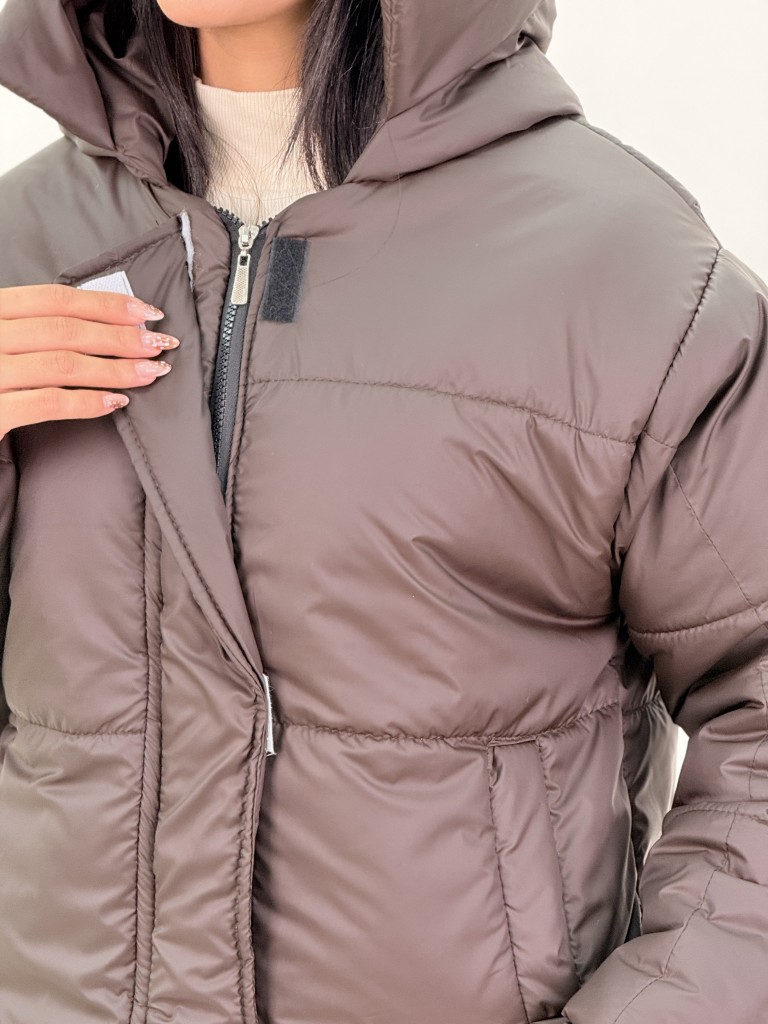 کاپشن کلاهدار چسبی(2)کد:8324