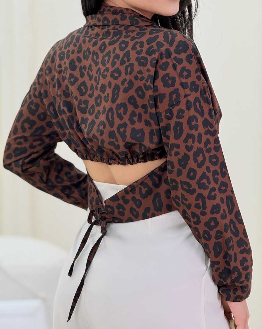 شومیز پلنگی ساعت شنی(2)کد:7544