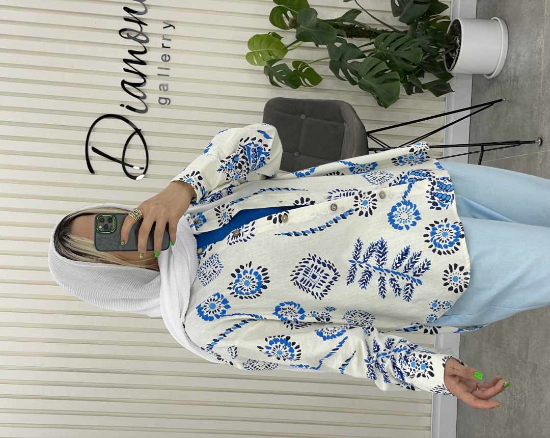 ست مانتو شلوار طرح دار(24)کد2626