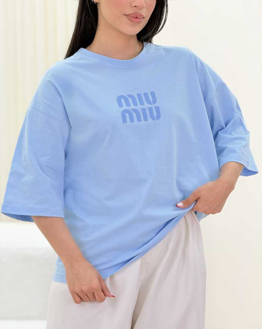 تیشرت باکسی miu miu (119)کد:7434