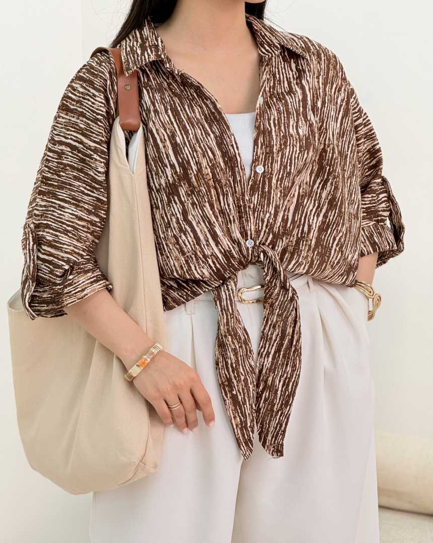 شومیز گره ای نگین دار(119)کد:6988