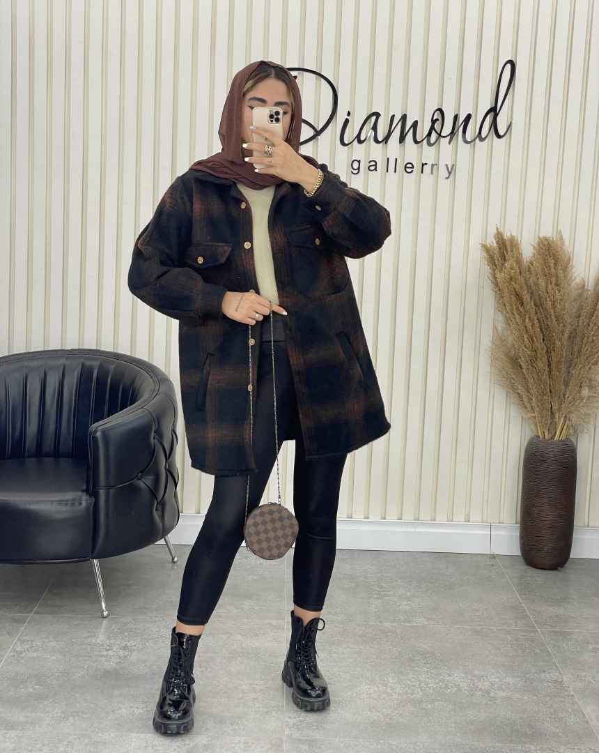 پالتو چهارخونه چهارجیب(9)کد2840