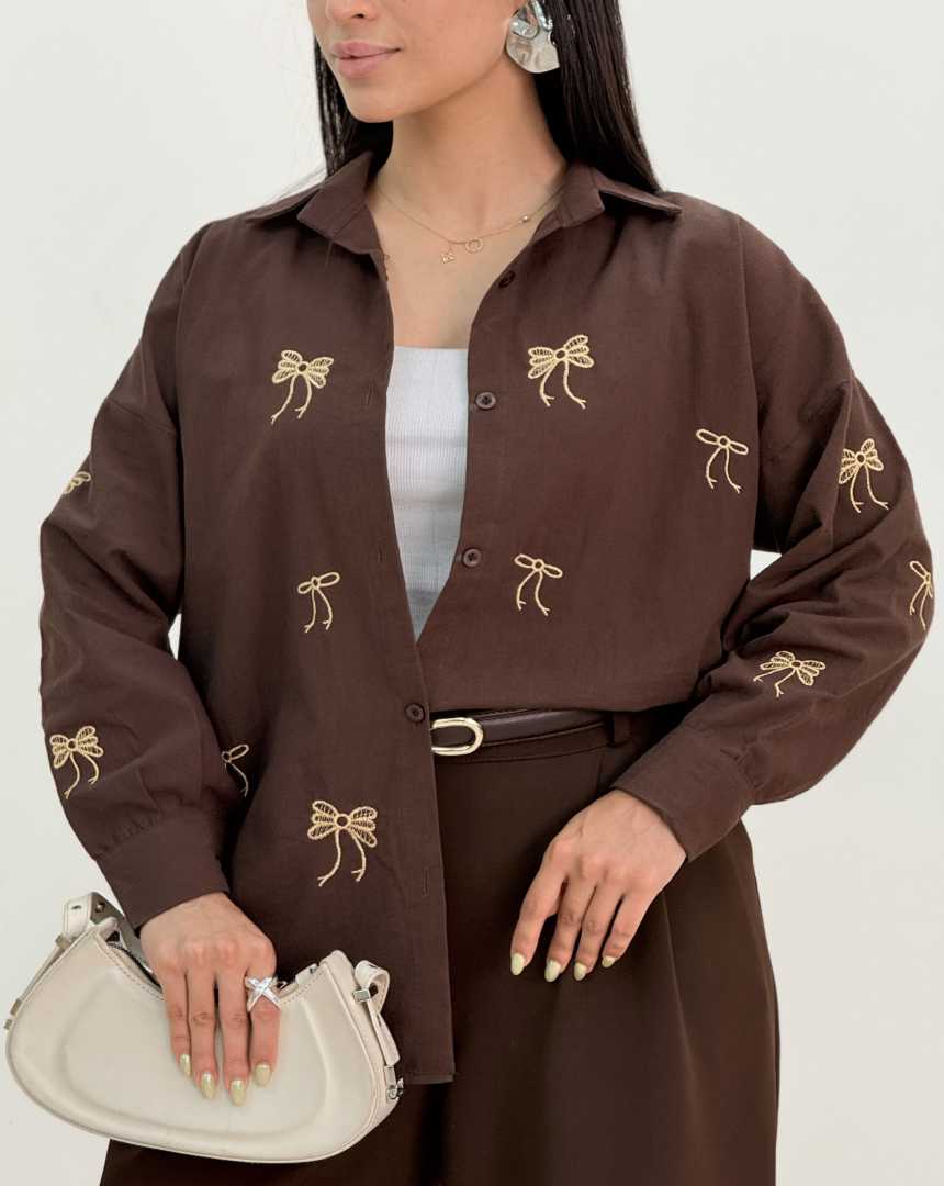 شومیز گلدوزی پاپیون(127)کد:7252