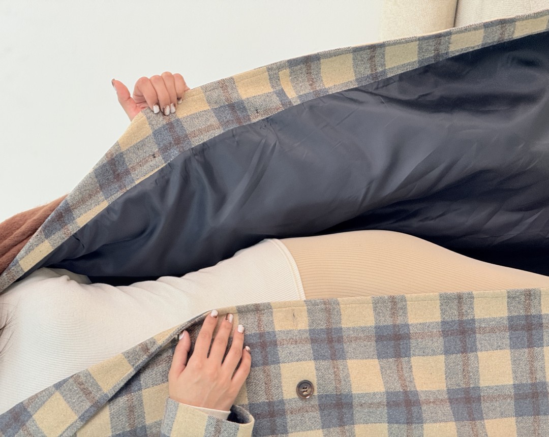 پالتو چهارخانه مهرسانا(1)کد:6390