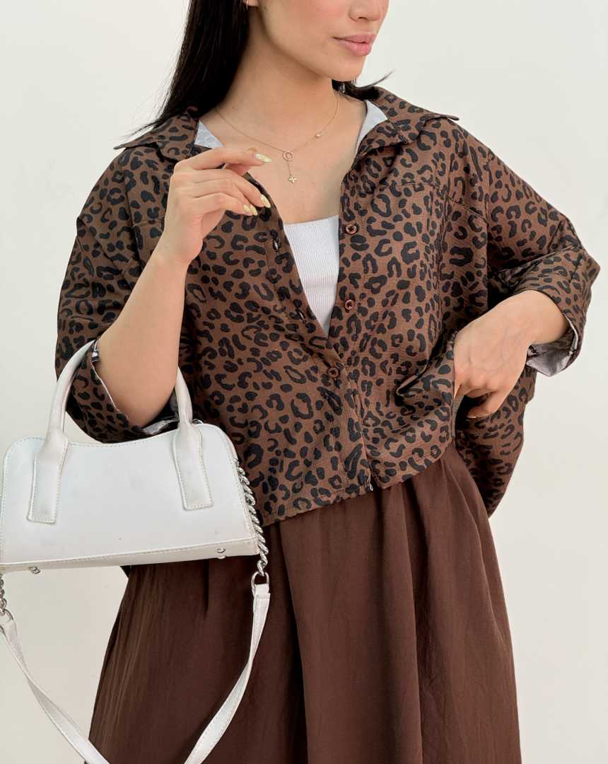 شومیز باکسی پلنگی (2) کد:7161