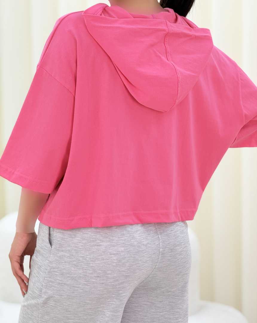 تیشرت باکسی کلاهدار(119)کد:7767