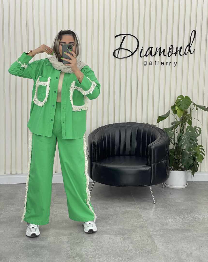 ست مانتو شلوار ریش دار(80)کد 2637