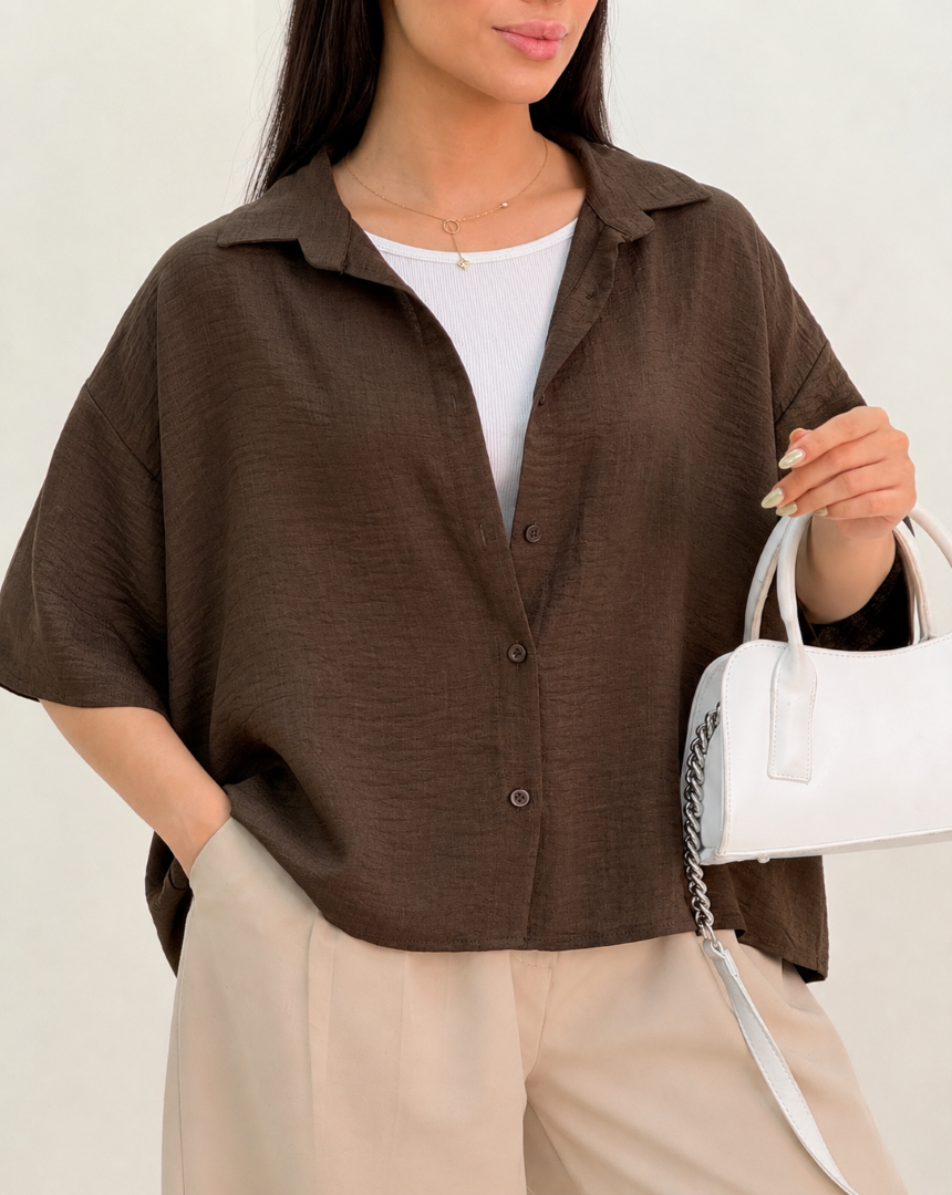 شومیز باکسی ساده (101)کد:7162