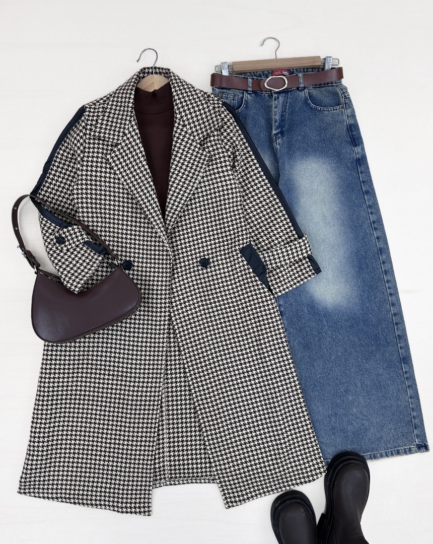 پالتو ترکیبی بلندساغر(60)کد:6518