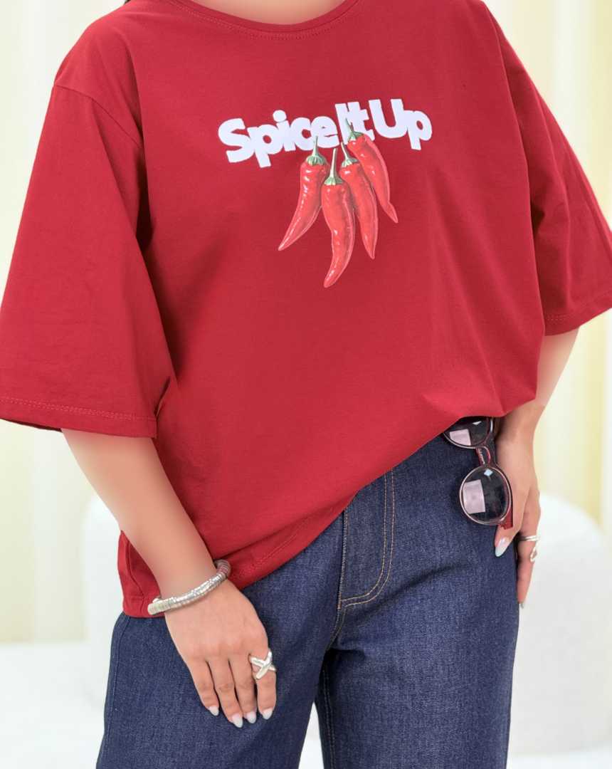 تیشرت باکسی فلفل(127)کد:7760