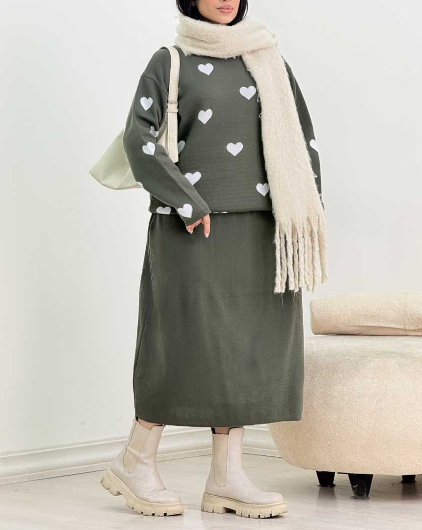 ست بافت و دامن پادمیرا(119)کد:6114