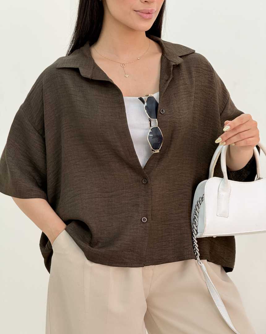 شومیز باکسی ساده (101)کد:7162