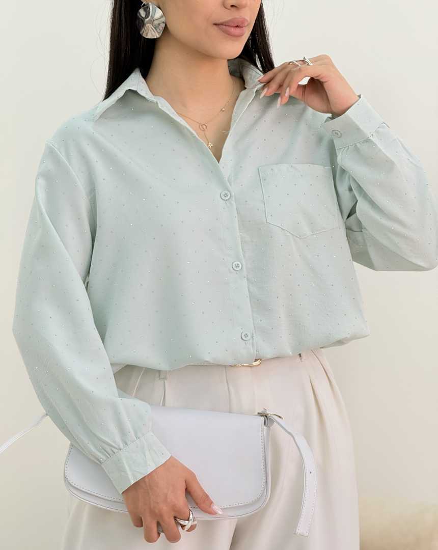 شومیز باکسی نگین دار(41)کد:6951