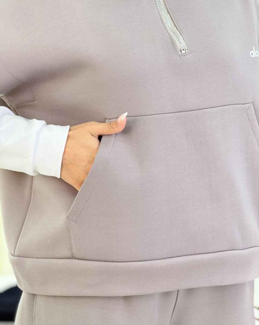 ست سه تیکه نیم زیپ الو(41)کد:8125