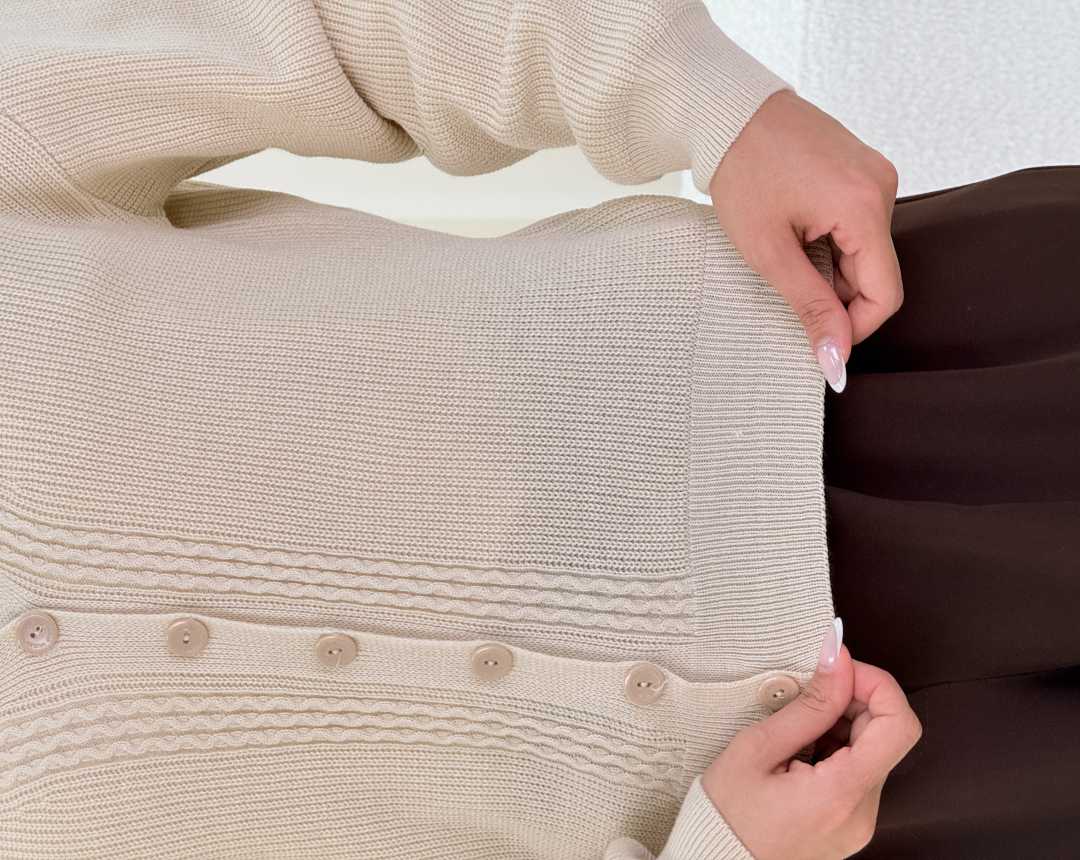 بافت یقه هفت شش دکمه(134)کد:8105