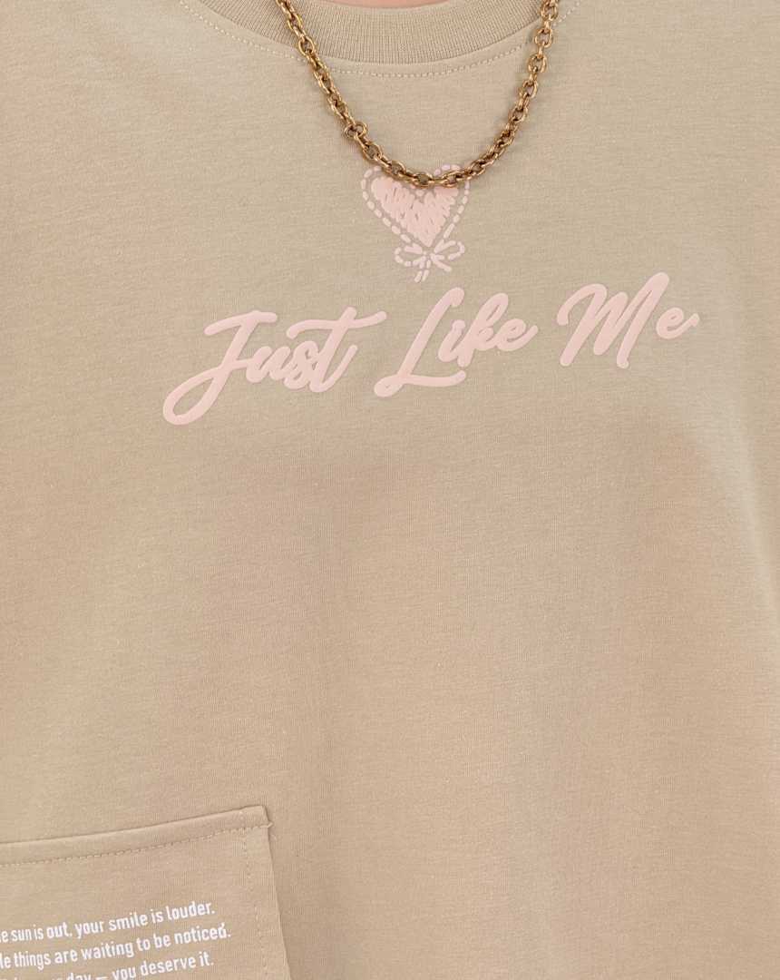 تیشرت باکسی just life me(119)کد:7375