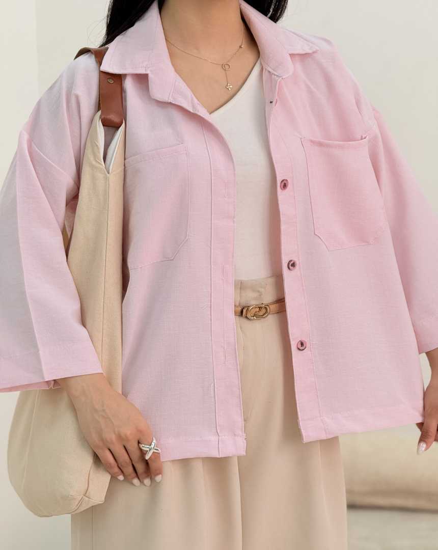 شومیز باکسی دوجیب(41)کد:6979
