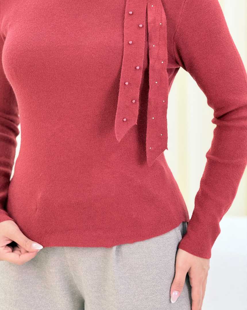 بلوز گپ مرواریدی(119)کد:8063
